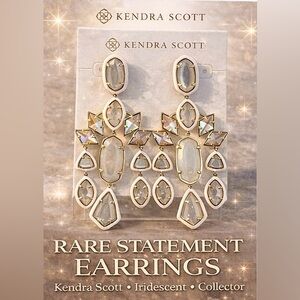 Kendra Scott Greta Statement Earrings |Gold Iridescent /MOP| Rare Elevated Piece